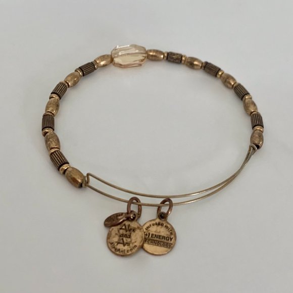 Alex and Ani bundle of three gold beaded bangles - Picture 2 of 7